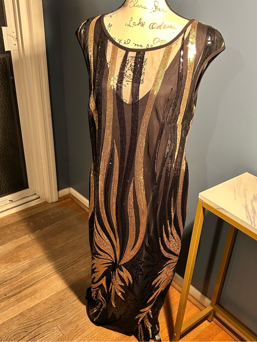 Connected apparel Sequin Evening Sleeveless Glam Cocktail Dress